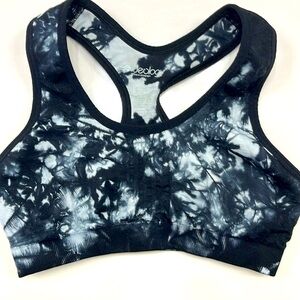 Ideology small black and white sports bra